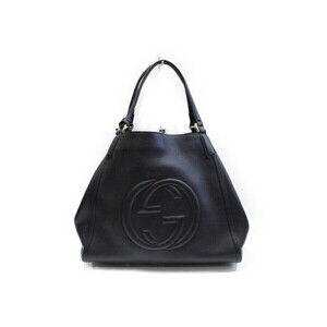 Gucci Soho handbag black leather both